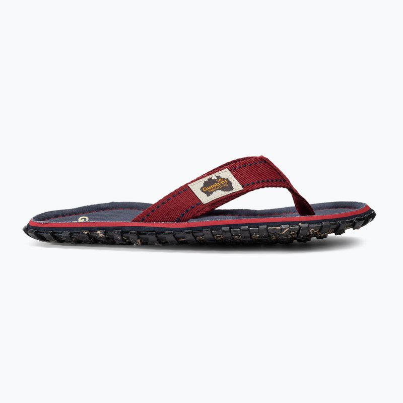 Gumbies Islander navy blue and maroon flip flops 2