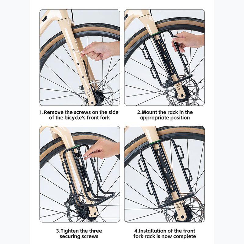 Rockbros bike fork shelf 33210010 black 4