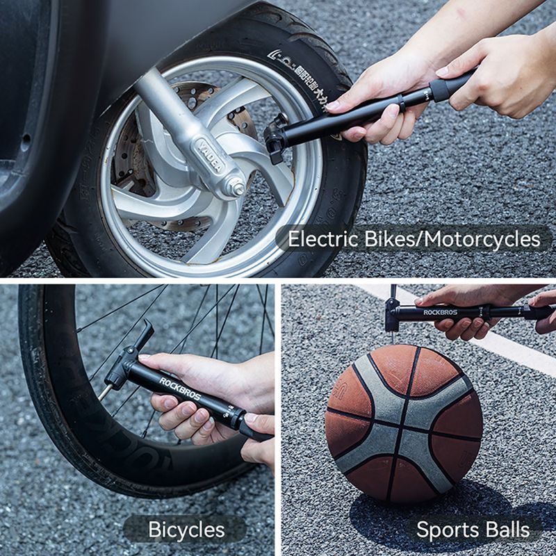 Rockbros bike pump 42320010 120psi black 6