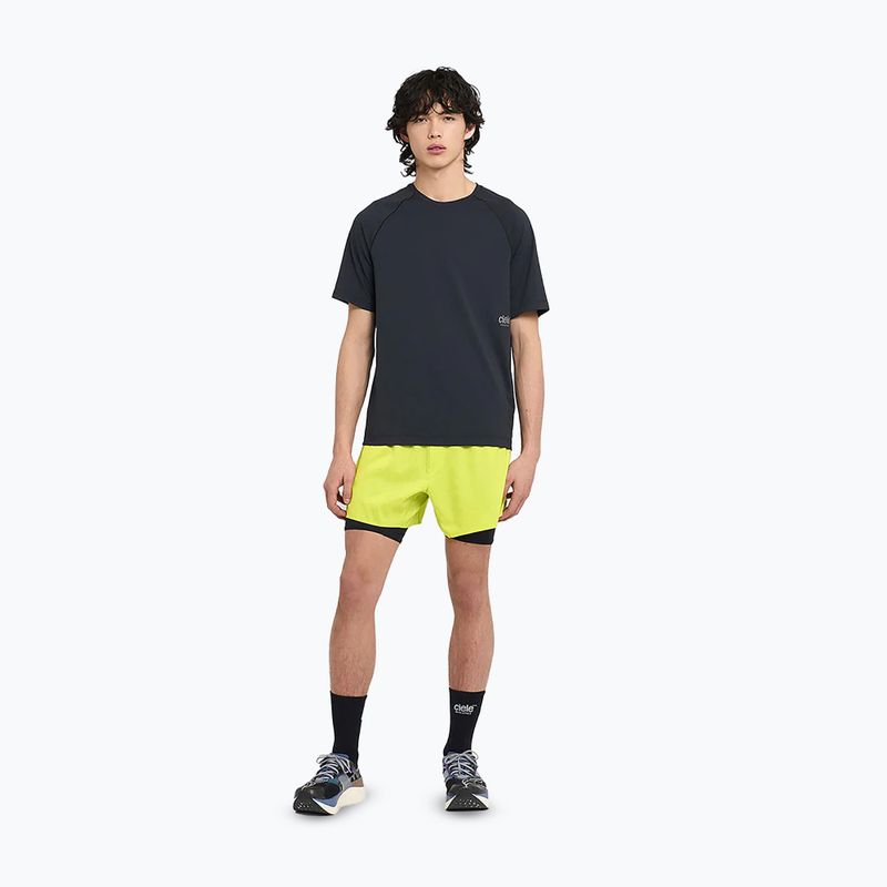 Men's Ciele Athletics DLY 5" Long Brief lime green running shorts 2