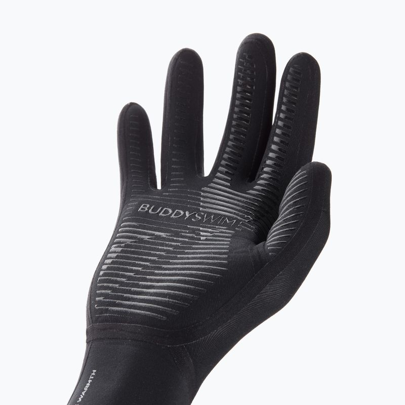 BuddySwim Trilaminate Warmth 2.5 mm neoprene gloves black 2