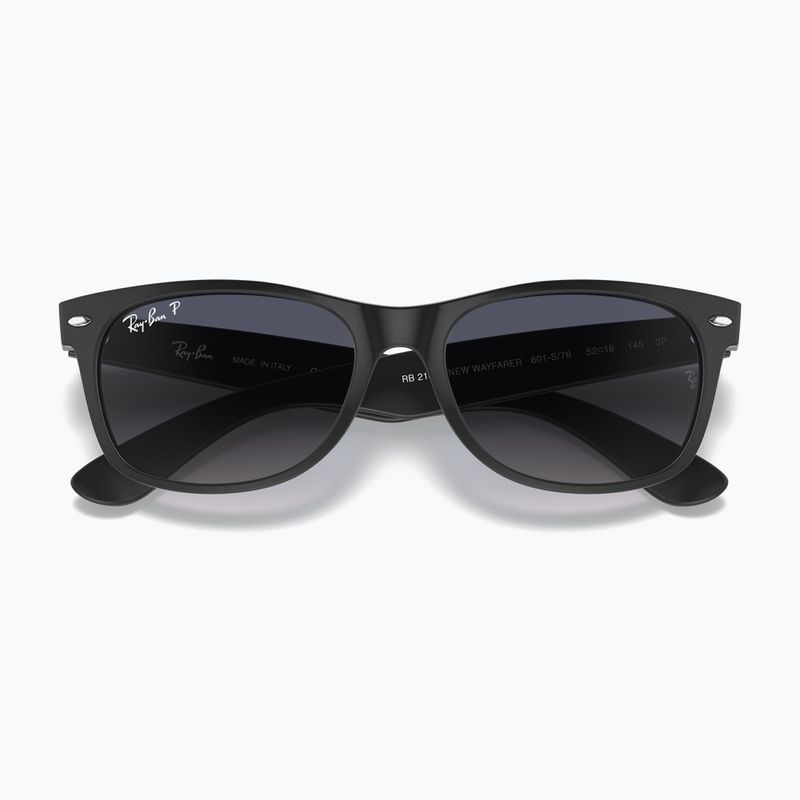 Sunglasses Ray-Ban New Wayfarer Classic black matte/blue gradient 3