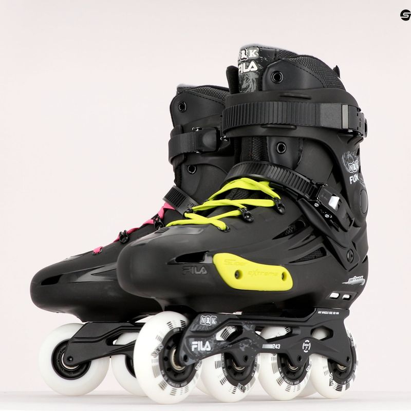 Men's rollerblades FILA NRK Fun black/yellow/pink 10