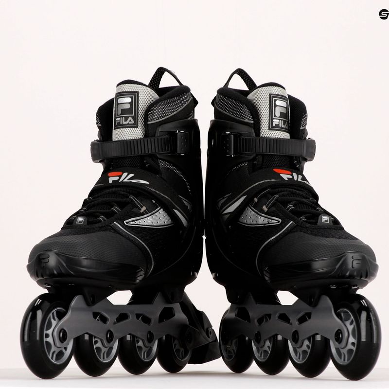 Men's rollerblades FILA Legacy Pro 80 black/silver/red 9
