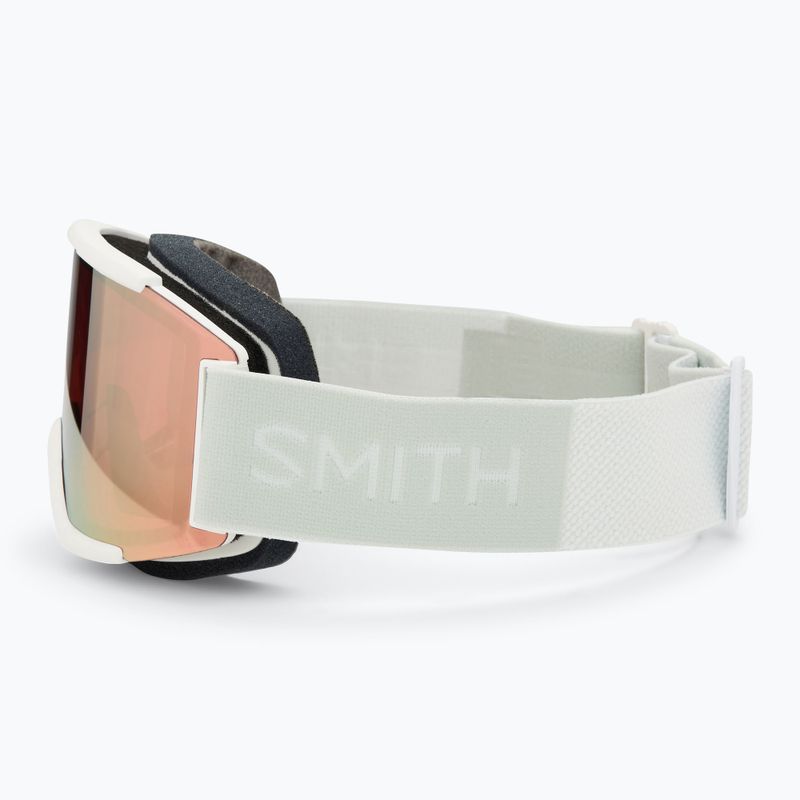 Smith Squad white vapor/chromapop everyday rose gold mirror ski goggles 5