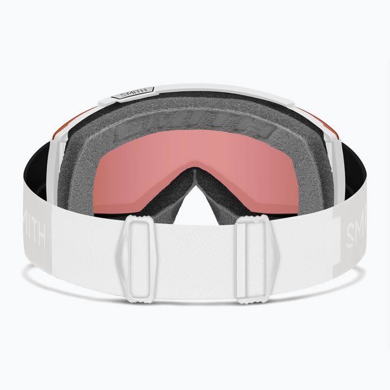 Smith Squad white vapor/chromapop everyday rose gold mirror ski goggles 2