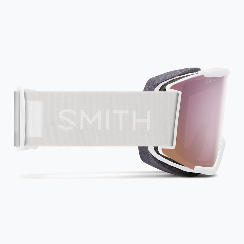 Smith Squad white vapor/chromapop everyday rose gold mirror ski goggles 4