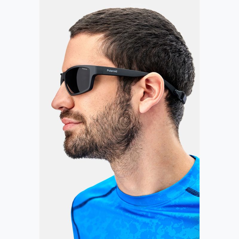 Polaroid PLD 7037/S matte black/grey polarised sunglasses 10