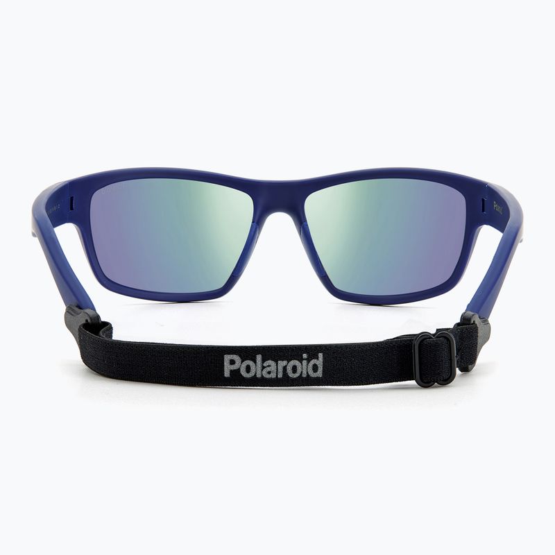 Polaroid PLD 7037/S matt blue/greygreen mirror polarised sunglasses 5