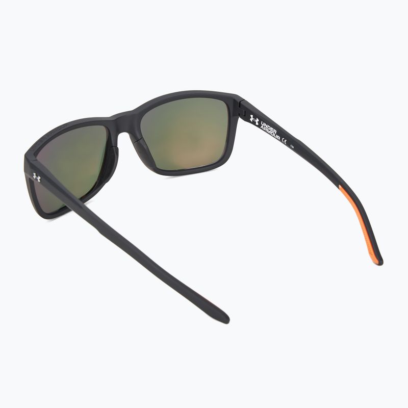 Men's Under Armour 0005/S S3 matte black gold/red multilayer sunglasses 2