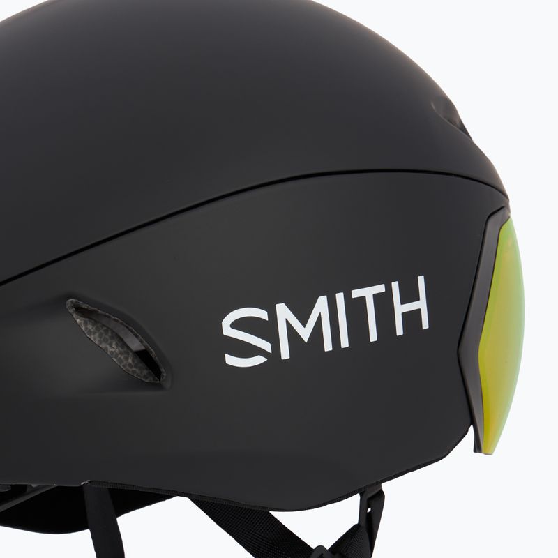 Smith Jetstream TT matte black/chromapop red mirror/clear bike helmet 8