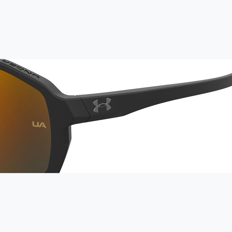 Men's Under Armour Gameday/G S3 matte black/orange multilayer oleophobic sunglasses 7
