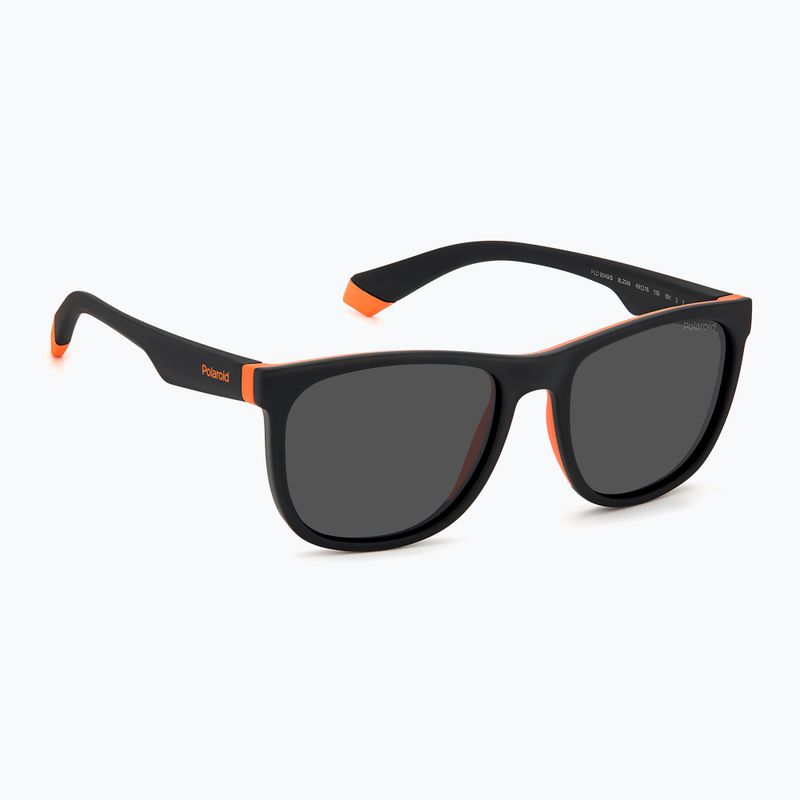 Polaroid PLD 8049/S black orange/grey polarised children's sunglasses