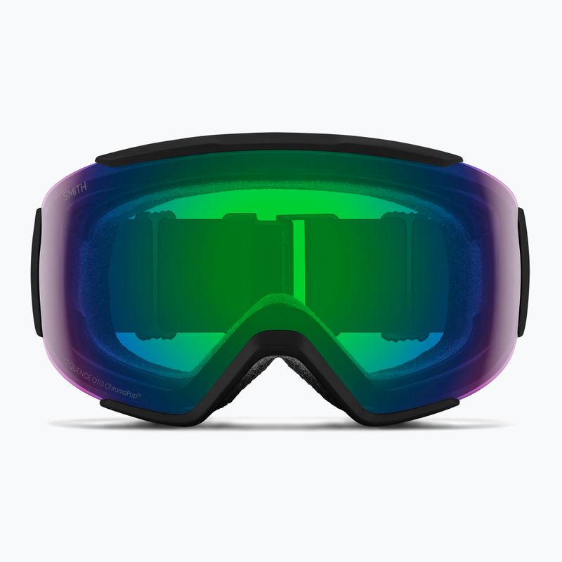 Ski goggles Smith Sequence OTG S2 black/chromapop everyday green mirror 2