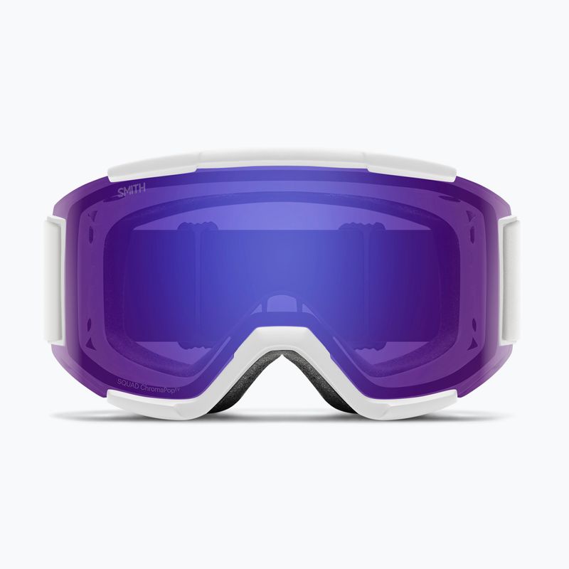 Ski goggles Smith Squad white vapor/chromapop everyday violet mirror/clear 2