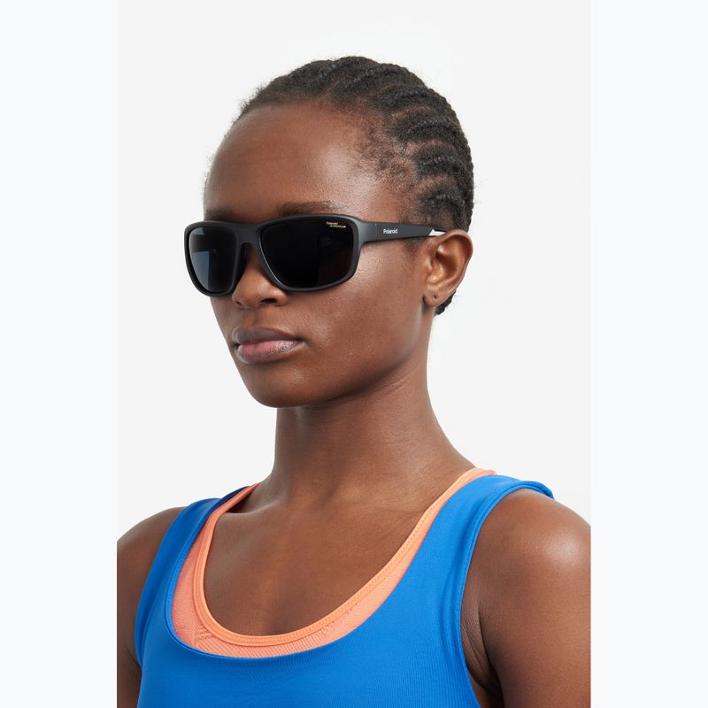 Polaroid PLD 7049/S matte black/grey polarized high contrast sunglasses 7