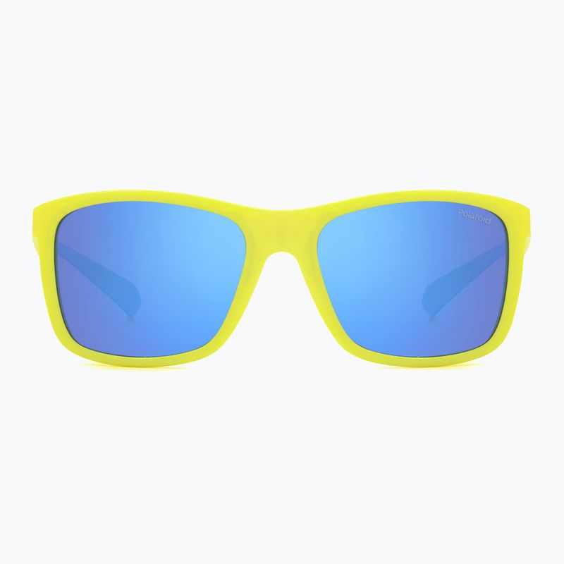 Polaroid PLD 8053/S matte yellow azure/blue mirror polarised children's sunglasses 3