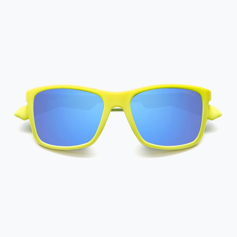 Polaroid PLD 8053/S matte yellow azure/blue mirror polarised children's sunglasses 4