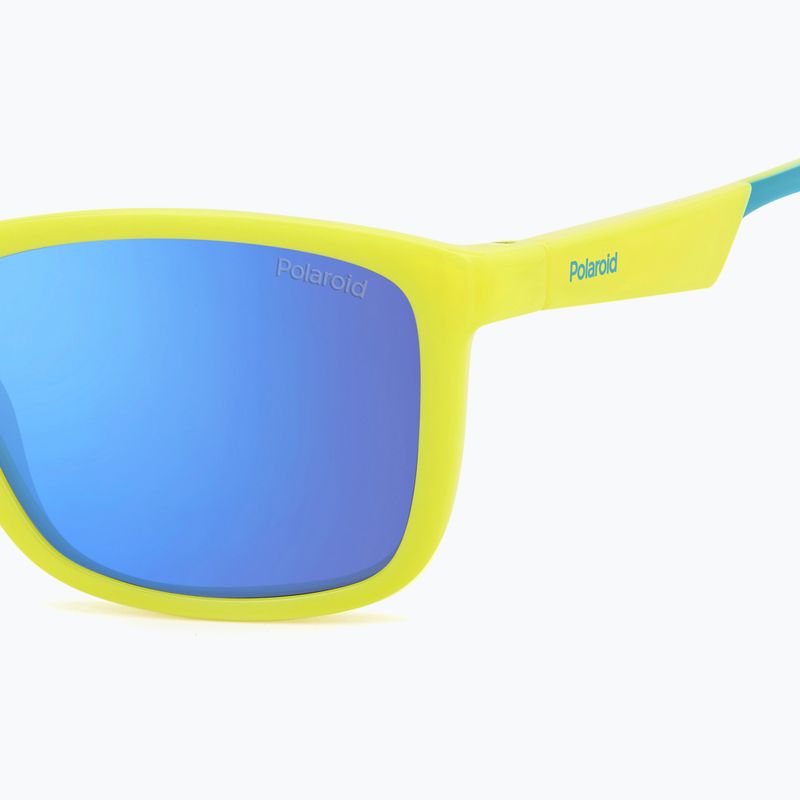 Polaroid PLD 8053/S matte yellow azure/blue mirror polarised children's sunglasses 5