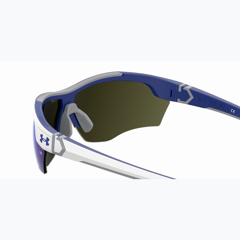 Under Armour Yard Dual S3 matte white blue/blue multilayer oleophobic sunglasses 6