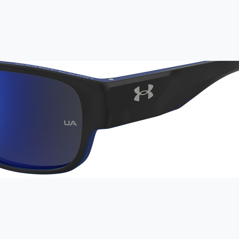 Men's Under Armour Scorcher matte black blue/blu sky mirror sunglasses 7