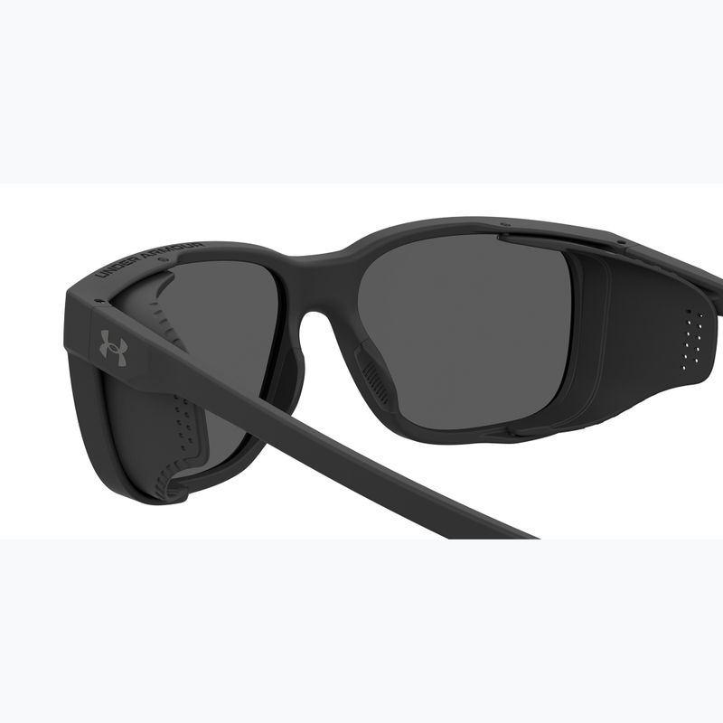 Men's Under Armour Glacial matte black/grey blue mirror silver polarized sunglasses o 6