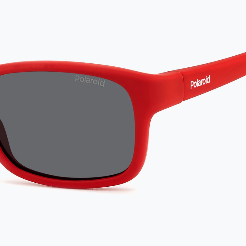 Polaroid PLD K008/S matte red/grey polarised children's sunglasses 5