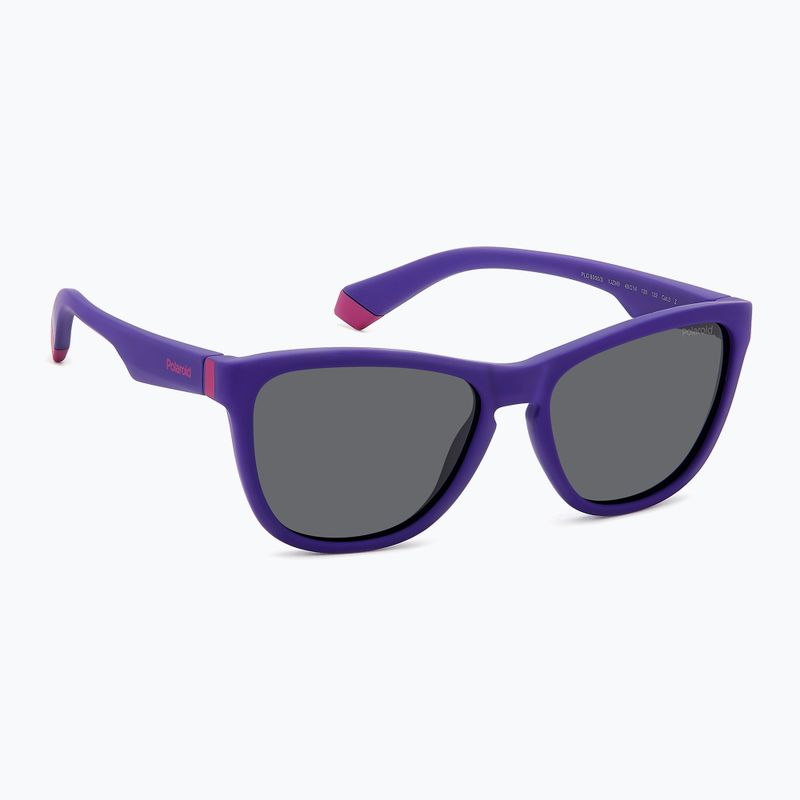Polaroid PLD 8056/S matte violet/grey polarised children's sunglasses
