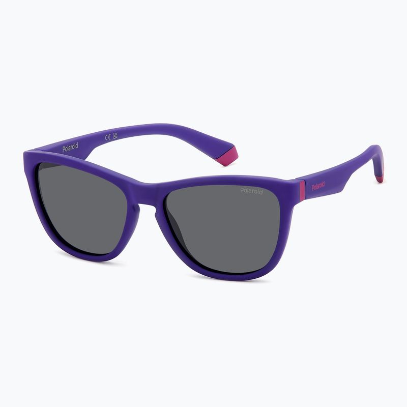 Polaroid PLD 8056/S matte violet/grey polarised children's sunglasses 2