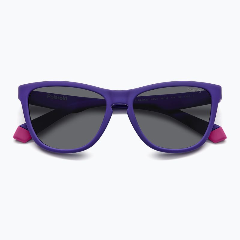 Polaroid PLD 8056/S matte violet/grey polarised children's sunglasses 4