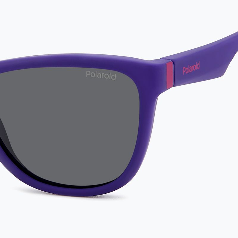 Polaroid PLD 8056/S matte violet/grey polarised children's sunglasses 5