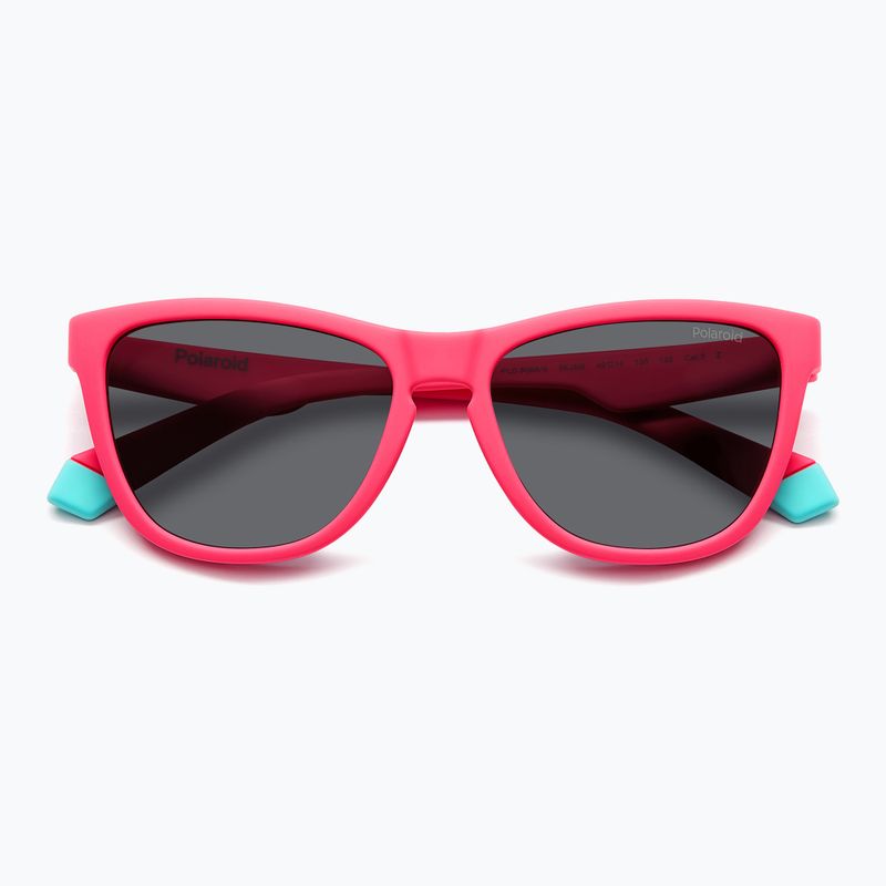 Polaroid PLD 8056/S matte pink/grey polarised children's sunglasses 4