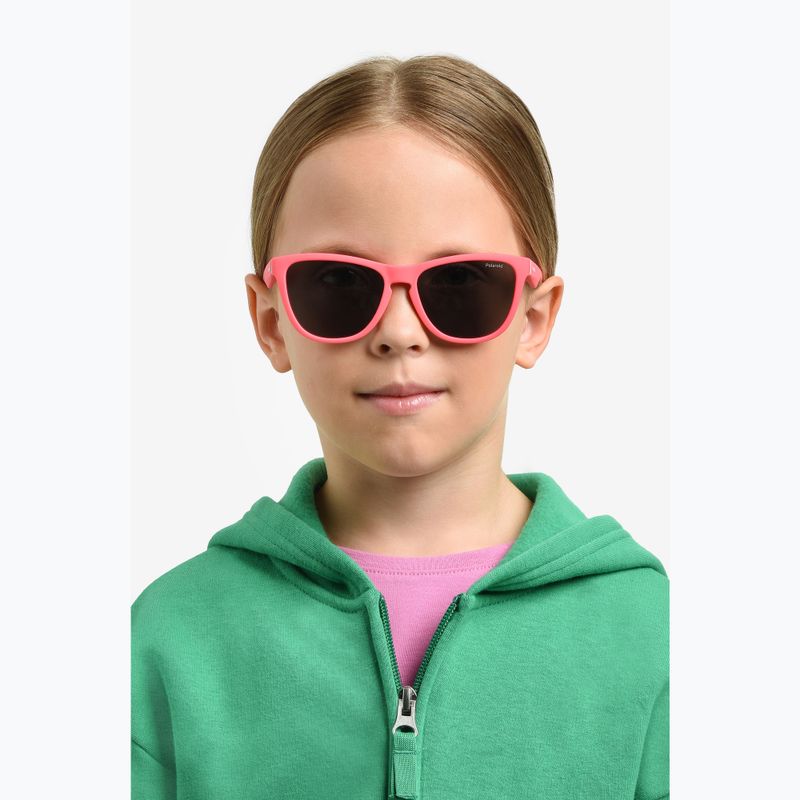 Polaroid PLD 8056/S matte pink/grey polarised children's sunglasses 6