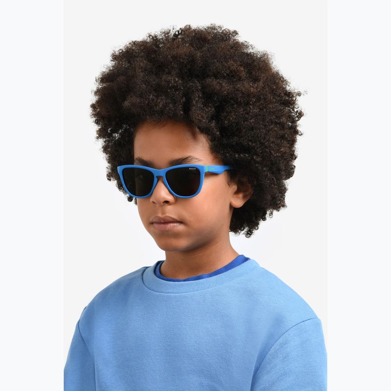 Polaroid PLD 8056/S matte blue/grey polarised children's sunglasses 7