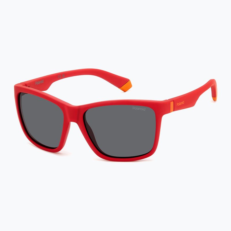 Polaroid PLD 8057/S matte red/grey polarised children's sunglasses 2