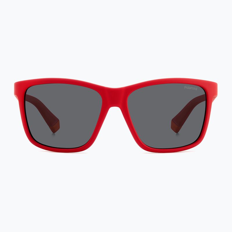 Polaroid PLD 8057/S matte red/grey polarised children's sunglasses 3
