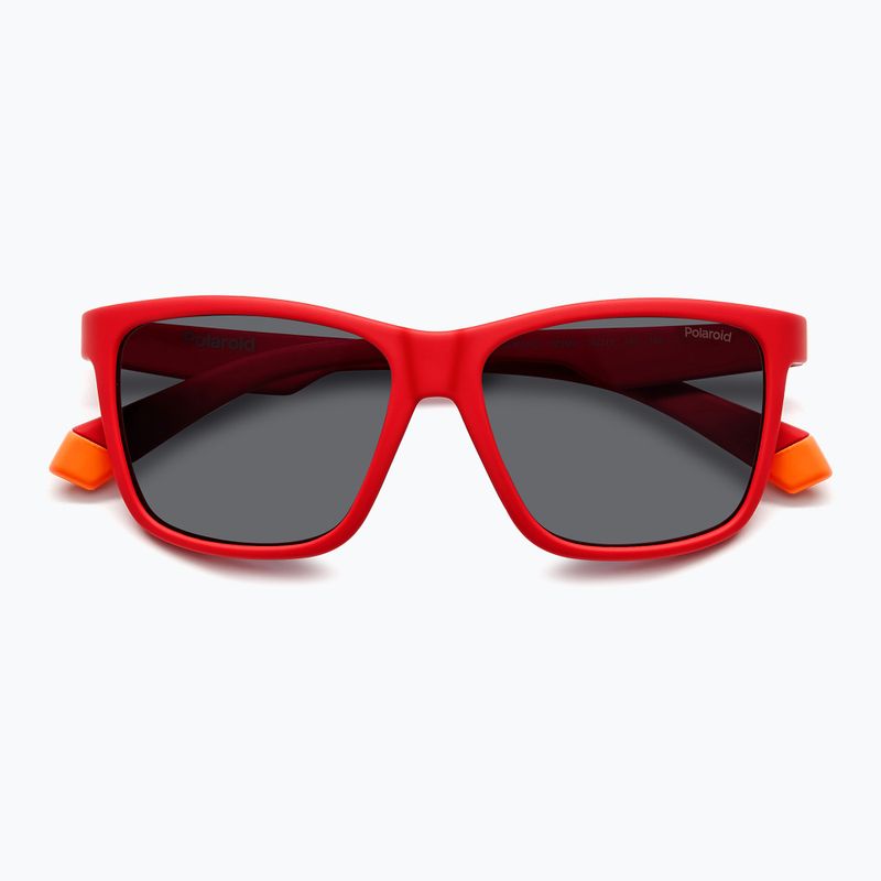 Polaroid PLD 8057/S matte red/grey polarised children's sunglasses 4