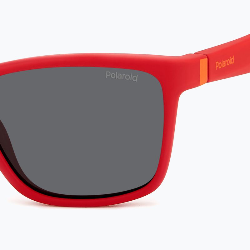 Polaroid PLD 8057/S matte red/grey polarised children's sunglasses 5
