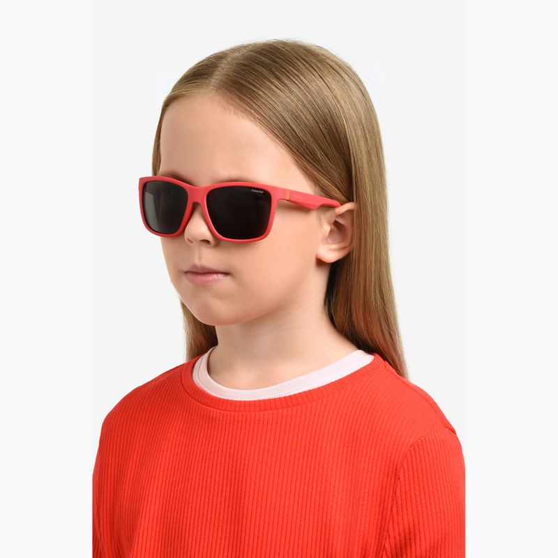 Polaroid PLD 8057/S matte red/grey polarised children's sunglasses 7
