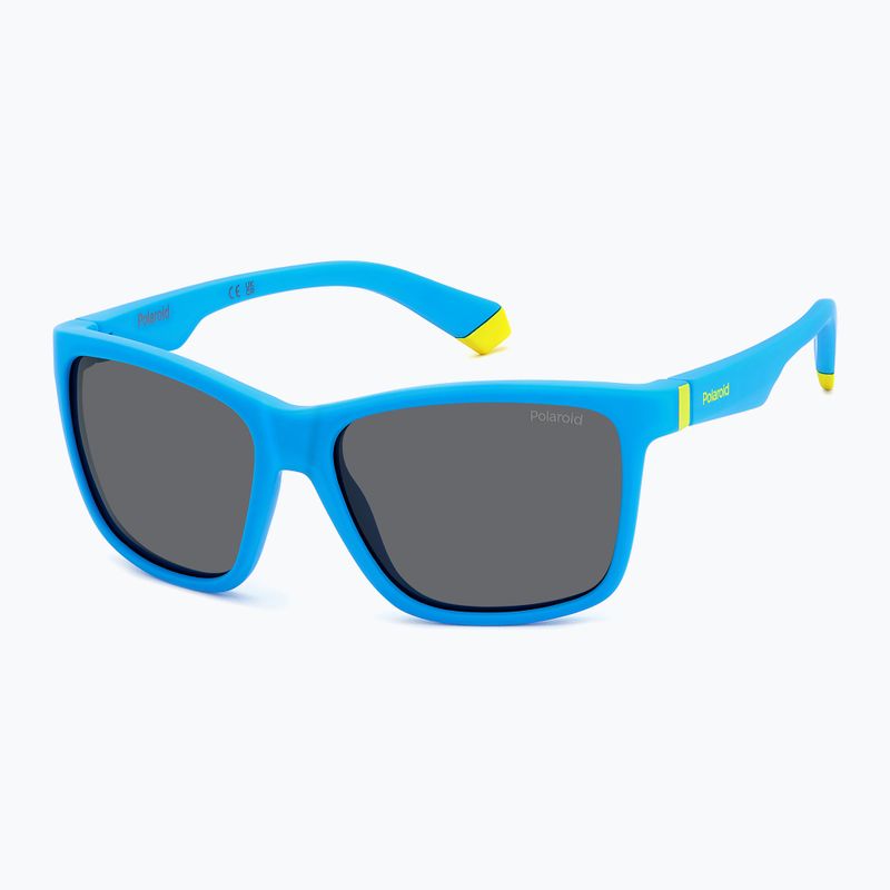 Polaroid PLD 8057/S matte blue/grey polarised children's sunglasses 2