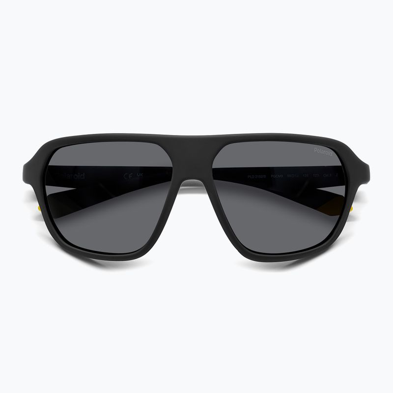Polaroid PLD 2152/S matte black yellow/grey polarised sunglasses 3