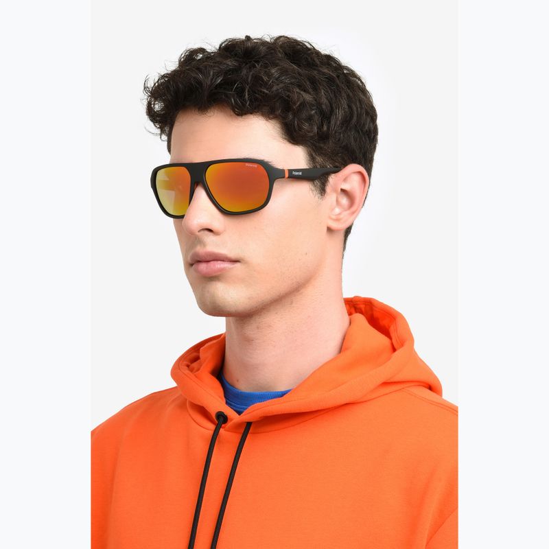 Polaroid PLD 2152/S matte black red/red multilayer polarised sunglasses 8