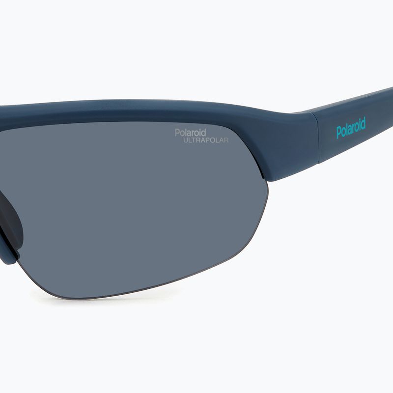 Polaroid PLD 7048/S matte blue/grey polarized high contrast sunglasses 5