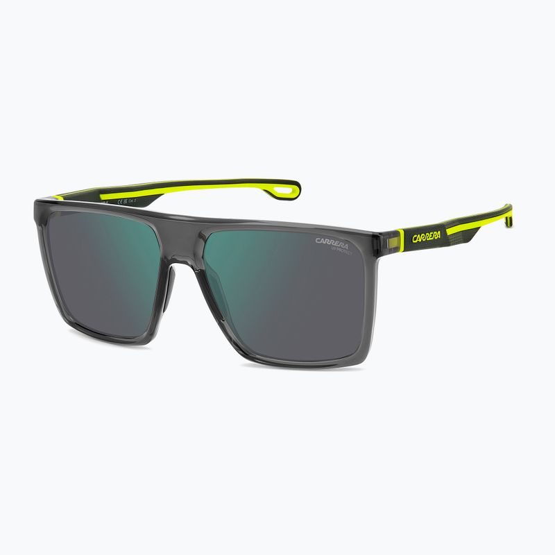 Carrera 4019/S men's grey yellow fluo/green mirror sunglasses 2
