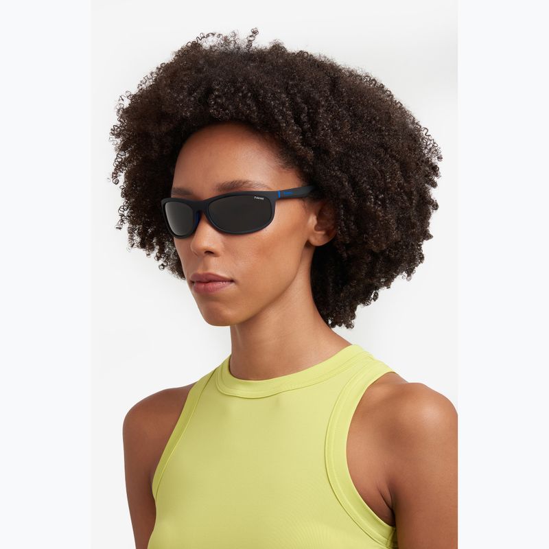 Polaroid PLD 2154/S matte black blue/blue polarised sunglasses 8