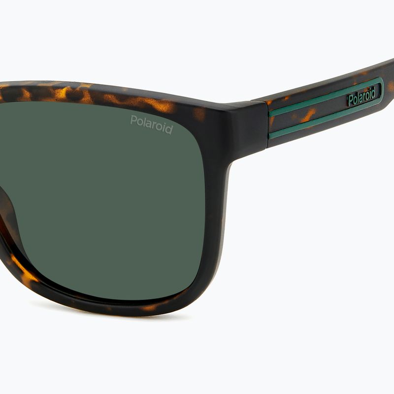 Polaroid PLD 2155/S men's matte brown havana/green polarised sunglasses 5