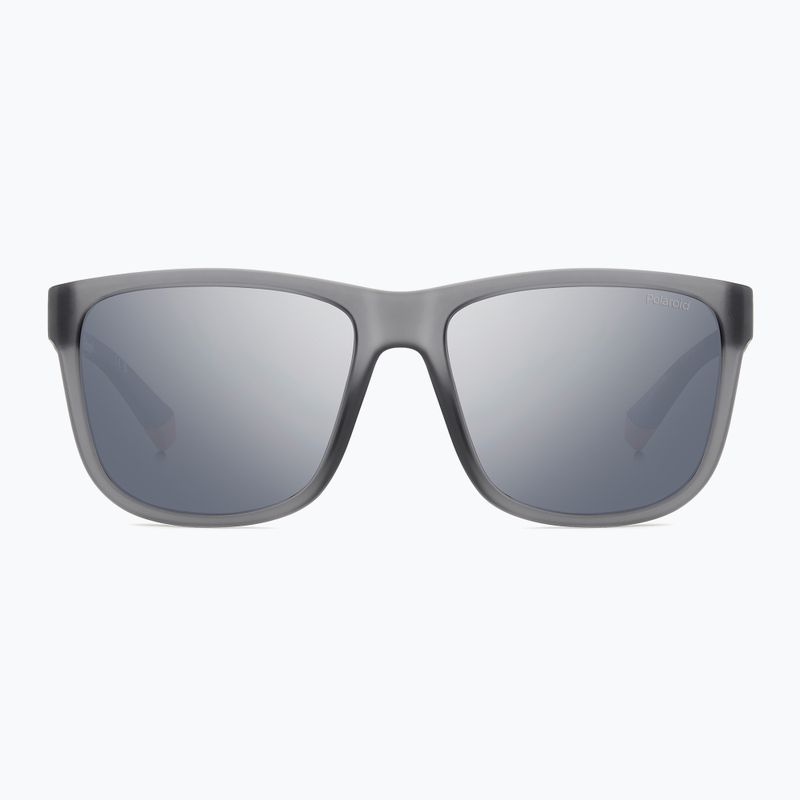 Polaroid PLD 2155/S matte grey/grey silver mirror polarised men's sunglasses 3