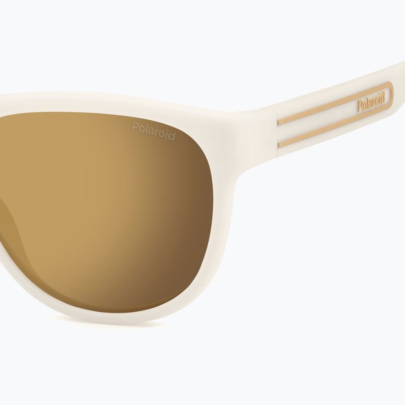 Polaroid PLD 2156/S matte white/grey gold multilayer polarised sunglasses 5