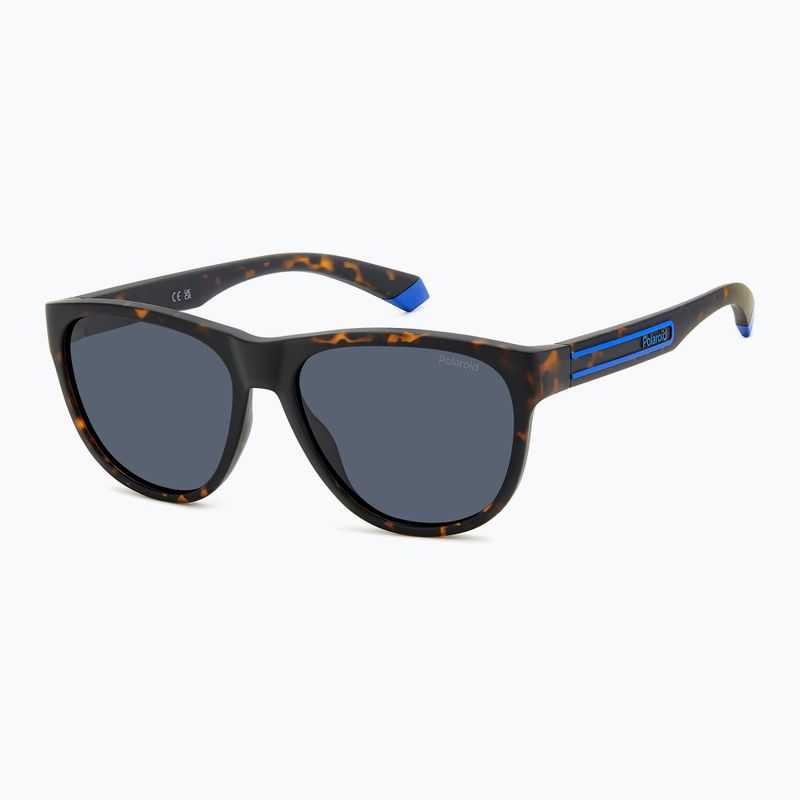Polaroid PLD 2156/S matte brown havana/blue polarised sunglasses 2
