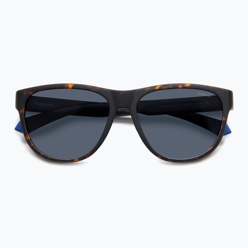 Polaroid PLD 2156/S matte brown havana/blue polarised sunglasses 4